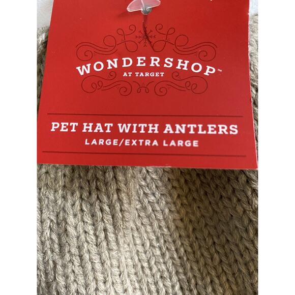 Pet Dog Beanie Hat With Antlers L/XL NWT - Picture 2 of 6